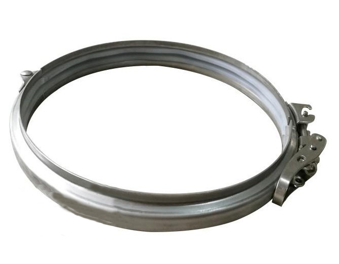 bolt duct clamp with white gasket